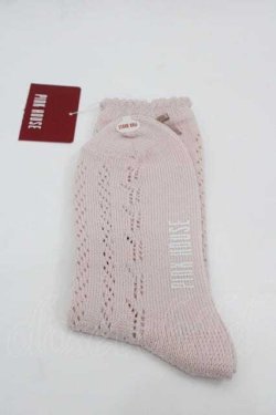 画像2: PINK HOUSE / 透かし柄ソックス  ピンク I-25-10-21-123-LO-ZA-SA-ZI