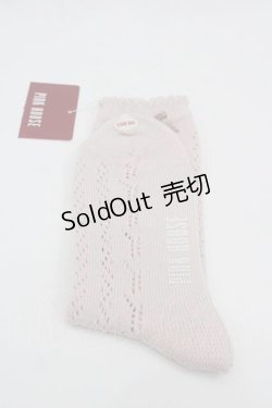 画像2: PINK HOUSE / 透かし柄ソックス  ピンク I-25-10-21-123-LO-ZA-SA-ZI