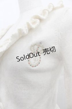画像3: ALICE and the PIRATES / クラウンロゴ刺繍ニットボレロ  生成り I-25-10-21-013-PA-TO-SA-ZI