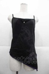 h.ANARCHY / 龍プリントキャミ  黒Ｘ紫 I-25-10-21-017-HN-TO-SA-ZI