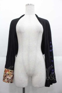 画像1: gouk / 和菊柄ボレロ  黒ｘ茶ｘ紫 I-25-10-21-018-GO-TO-SA-ZI