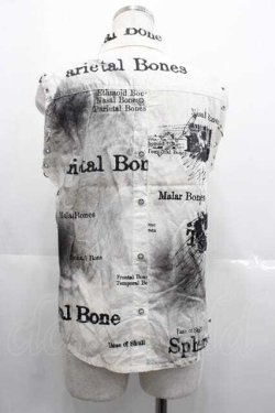 画像2: h.ANARCHY / 英字プリントノースリーブシャツ  アイボリーＸ黒 I-25-10-21-020-HN-BL-SA-ZI