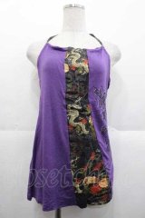 gouk / 龍プリントベアトップス  ラベンダーＸ黒 I-25-10-21-022-GO-TO-SA-ZI