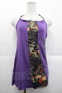 gouk / 龍プリントベアトップス  ラベンダーＸ黒 I-25-10-21-022-GO-TO-SA-ZI