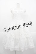 Angelic Pretty / Romanticティアードジャンパースカート  白 I-25-10-21-029-AP-OP-SA-ZI
