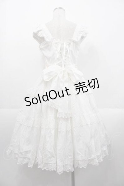 Angelic Pretty / Romanticティアードジャンパースカート 白 I-25-10