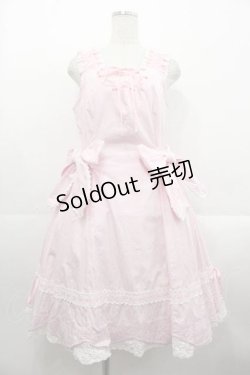 画像1: BABY,THE STARS SHINE BRIGHT / ウエスリボンスカラップジャンパースカート  ピンク I-25-10-21-034-BA-OP-SA-ZI