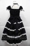 画像2: BABY,THE STARS SHINE BRIGHT / リボンミルキーシュガージャンパースカート  黒Ｘ白 I-25-10-21-036-BA-OP-SA-ZI (2)