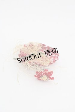 画像2: PINK HOUSE / ギンガムチェックひな菊コサージュ  赤X白チェック I-25-10-24-048-LO-AC-SA-ZI