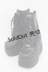 YOSUKE / 厚底スニーカーブーツ 22.5 ブルーブラック I-25-10-24-050-PU-SH-SA-ZI