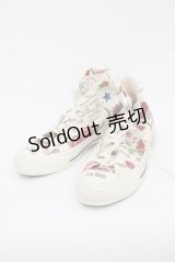 PINK HOUSE / CONVERSE サロンドフレーズスニーカー 24CM アイボリー I-25-10-24-053-LO-SH-SA-ZI