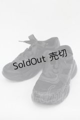 m petit by misako / ハート柄チュールスニーカー L 黒 I-25-10-24-054-LO-SH-SA-ZI