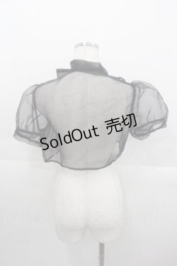 画像2: Ank Rouge / シースルー半袖ブラウス  黒 I-25-10-24-059-CA-BL-SA-ZI