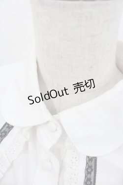 画像2: epine / フリルレースケープ2wayブラウス  白x黒 I-25-10-24-060-LO-BL-SA-ZI