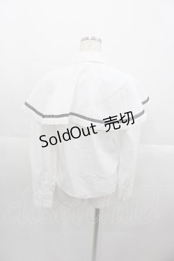 画像3: epine / フリルレースケープ2wayブラウス  白x黒 I-25-10-24-060-LO-BL-SA-ZI