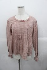画像1: PINK HOUSE / フリル使いブラウス  ピンクチェック I-25-10-24-062-LO-TO-SA-ZI (1)