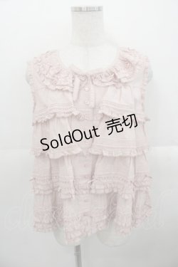 画像1: PINK HOUSE / ローンフリル段々ブラウス  ピンク I-25-10-24-063-LO-TO-SA-ZI