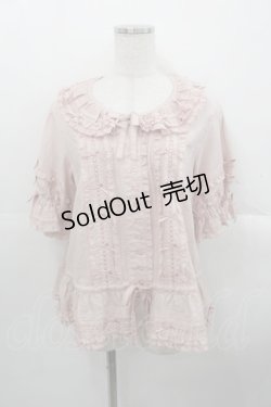 画像1: PINK HOUSE / ローンフリルブラウス  ピンク I-25-10-24-064-LO-BL-SA-ZI
