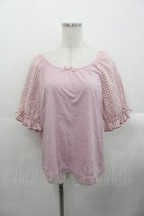 PINK HOUSE / ギンガムチェック使いカットソー 4(L) ピンク I-25-10-24-065-LO-BL-SA-ZI