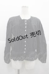 PINK HOUSE / フリルブラウス  黒 I-25-10-24-068-LO-BL-SA-ZI