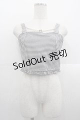 Ank Rouge / ハートパールギンガムチェックトップス  黒Ｘ白 I-25-10-24-071-CA-TO-SA-ZI