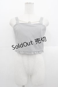 Ank Rouge / ハートパールギンガムチェックトップス  黒Ｘ白 I-25-10-24-071-CA-TO-SA-ZI