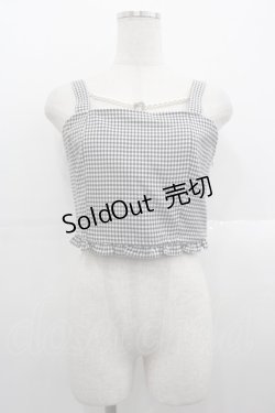 画像1: Ank Rouge / ハートパールギンガムチェックトップス  黒Ｘ白 I-25-10-24-071-CA-TO-SA-ZI