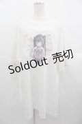 Ank Rouge / ゆいみすコラボBIG TEE  白Ｘピンク I-25-10-24-072-CA-TO-SA-ZI