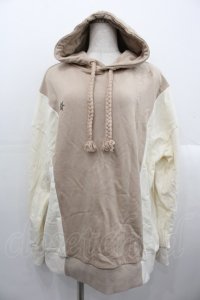 Maison de FLEUR / Rapunzel/スウェットパーカー  ベージュＸアイボリー I-25-10-24-074-LO-TO-SA-ZI