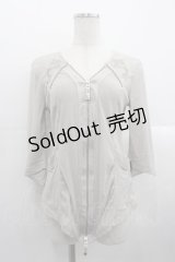 Ozz Croce / サイド刺繍&ダブルZIPカーディガン  ブラウン I-25-10-24-078-OO-TO-SA-ZI