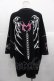 画像2: VOLCAN&APHRODITE / ハーネスGIRLステッチTシャツ  黒X白 I-25-10-24-085-PU-TO-SA-ZI (2)