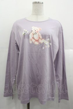 画像1: PINK HOUSE / 桜Teddyプリントカットソー 4(L) ラベンダー I-25-10-24-086-LO-TS-SA-ZI