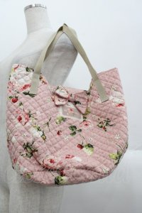 PINK HOUSE / Berry Roseプリントバッグ  ピンク I-25-10-24-008-LO-BG-SA-ZI