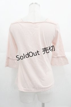 画像2: PINK HOUSE / 薔薇モチーフ付き五分袖プルオーバー M ピンク I-25-10-24-088-LO-TO-SA-ZI