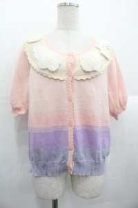 PINK HOUSE / 空モチーフカーディガン  ピンク I-25-10-24-090-LO-TO-SA-ZI