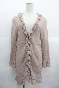 INGEBORG / メッシュニットカーディガン 9号 ピンク I-25-10-24-093-LO-TO-SA-ZI