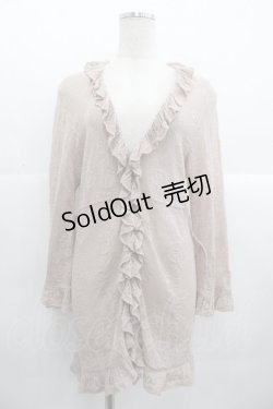 画像1: INGEBORG / メッシュニットカーディガン 9号 ピンク I-25-10-24-093-LO-TO-SA-ZI