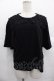 画像1: Katie / MARINE GIRL lace collar tee  黒Ｘ黒 I-25-10-24-095-LO-TO-SA-ZI (1)