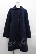 axes femme / レース襟コート  ネイビー I-25-10-24-099-AX-CO-SA-ZI