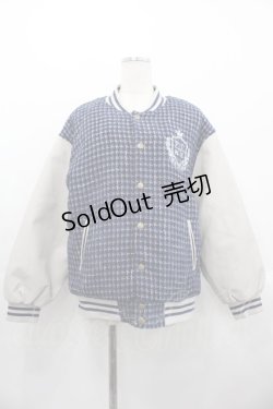 画像1: Fi.n.t / ファンシーツイードスタジャン  ブルー I-25-10-24-100-CA-JA-SA-ZI