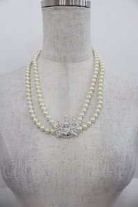 BABY,THE STARS SHINE BRIGHT / ローズリボンティアラネックレス  白 I-25-10-24-009-BA-AC-SA-ZI