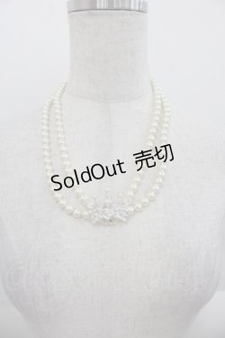 画像1: BABY,THE STARS SHINE BRIGHT / ローズリボンティアラネックレス  白 I-25-10-24-009-BA-AC-SA-ZI