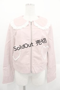 画像1: Lolime / Grrrlismライダースジャケット LL ピンク I-25-10-24-101-LO-JA-SA-ZI