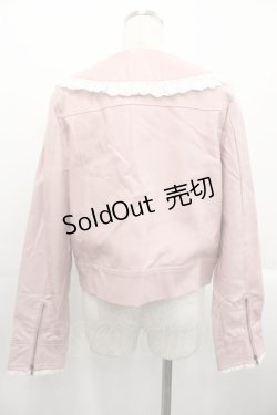画像2: Lolime / Grrrlismライダースジャケット LL ピンク I-25-10-24-101-LO-JA-SA-ZI