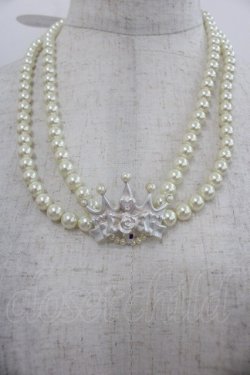 画像2: BABY,THE STARS SHINE BRIGHT / ローズリボンティアラネックレス  白 I-25-10-24-009-BA-AC-SA-ZI