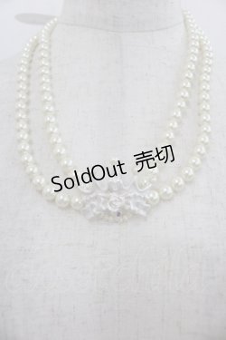 画像2: BABY,THE STARS SHINE BRIGHT / ローズリボンティアラネックレス  白 I-25-10-24-009-BA-AC-SA-ZI