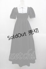 An MILLE / ピコレース襟フレアワンピース  黒Ｘ白 I-25-10-24-108-EL-OP-SA-ZI