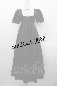 An MILLE / ピコレース襟フレアワンピース  黒Ｘ白 I-25-10-24-108-EL-OP-SA-ZI