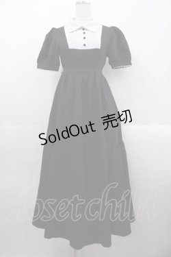 画像1: An MILLE / ピコレース襟フレアワンピース  黒Ｘ白 I-25-10-24-108-EL-OP-SA-ZI