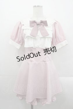 画像1: Ank Rouge / ドーリーギンガムコンビネゾン  ピンクｘ白チェック I-25-10-24-111-CA-OP-SA-ZI